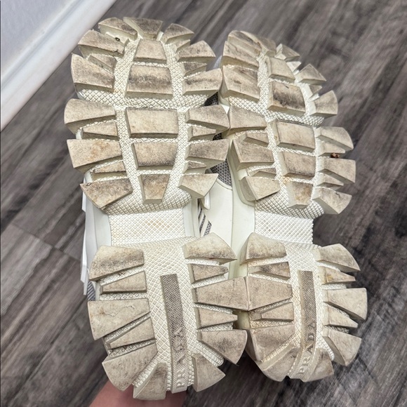 PRADA Cloudbust Thunder Sneakers White Gray Size 6.5 Women’s - Picture 9 of 10